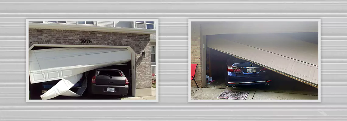 Repair Commercial Garage Door Got Hit By A Car in Kankakee, Illinois